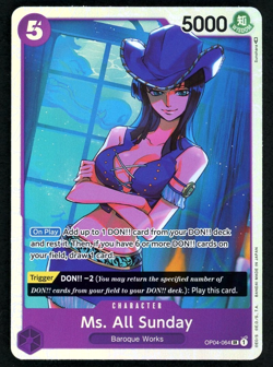 Ms. All Sunday SR Super Rare (OP04-064) Holo One Piece Kingdoms of Intrigue NM - Image 1
