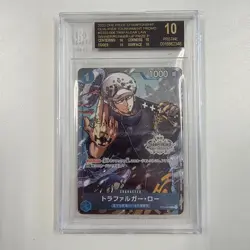 2022 Japanese One Piece Championship Promo Trafalgar Law ST03-008 BGS 10 BLACK - Image 1