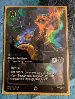 Lorcana TCG Nick Wilde Persistent Investigator Enchanted 239/204 Whispers Well M - Image 4