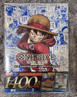 ONE PIECE Card Game 3rd Anniversary Complete Guide Book w/ 2 Promo Cards Sealed - Image 1