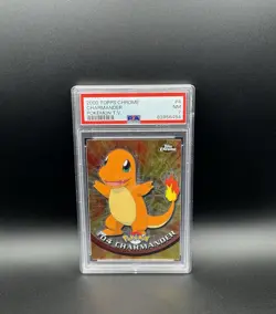 PSA 7 Charmander 2000 Topps Chrome POKEMON T.V. #4 Vintage Card TCG - Image 1