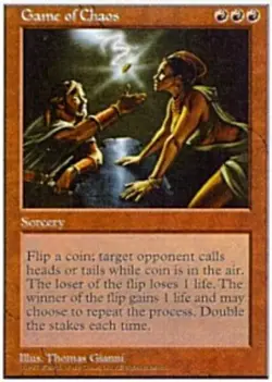 MTG magic cards 1x Game of Chaos 5th Edition Moderate Play, English - Image 1