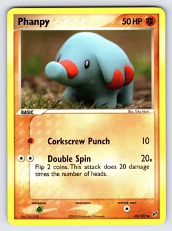 Phanpy 69/107 2005 EX Deoxys Pokemon Card TCG Nintendo Yuka Morii Common Nm/Vlp - Image 1