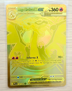 Pokemon Mega Charizard X ex 130/094 Gold Secret Rare Phantasmal Flames NM Card - Image 1
