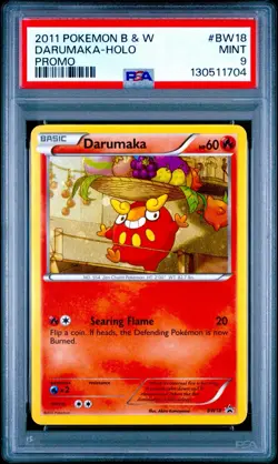 Darumaka BW18 Black & White Holo Promo Pokemon 2011 Population 8 PSA 9 - Image 1