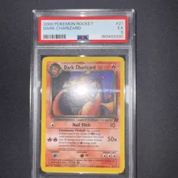 2000 POKEMON ROCKET #21 DARK CHARIZARD PSA 5 - Image 1