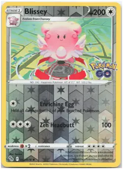 Blissey - 052/078 PGO Holo Rare Pokemon GO NM - Image 1