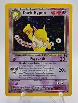 Pokemon Dark Hypno HP Team Rocket Holo Rare 9/82 60 WOTC 2000 English - Image 1