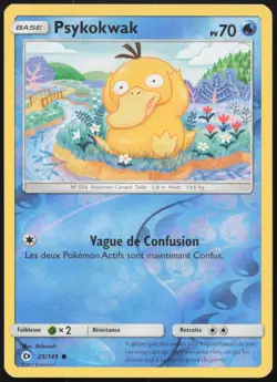 Carte Pokemon Psykokwak 28/149 Soleil et Lune REVERSE Francais - Image 1