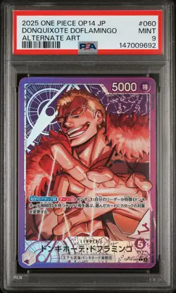 Donquixote Doflamingo One Piece Japanese Op14-The Azure Sea'S Seven 060 NM PSA 9 - Image 1