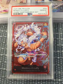 2025 One Piece EN Learn Together Deck Set #001 Monkey D. Luffy PSA 10 GEM MINT - Image 1