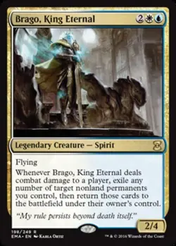 MTG Brago, King Eternal - Foil, Eternal Masters, Heavily Played, English - Image 1