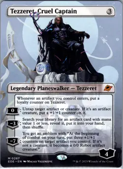 Edge of Eternities #287 Tezzeret, Cruel Captain (Borderless) - Image 1