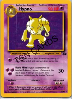 Pokemon TCG Pokemon Hypno Rare Regular 23/62 NM - Image 1