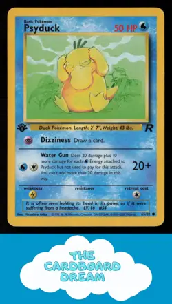 1st Edition Psyduck Team Rocket #65/82 Pokemon Card MP WotC - Image 1