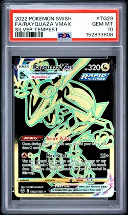 PSA 10 RAYQUAZA VMAX TG29/TG30 FULL ART SILVER TEMPEST POKEMON 😍 - Image 1