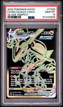 PSA 10 RAYQUAZA VMAX TG29/TG30 FULL ART SILVER TEMPEST POKEMON 😍 - Image 1