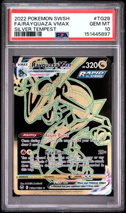 PSA 10 RAYQUAZA VMAX TG29/TG30 FULL ART SILVER TEMPEST POKEMON 😍 - Image 1