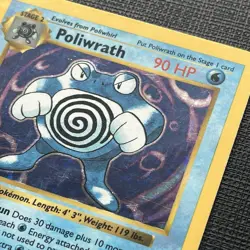Pokemon Poliwrath 13/102 Base Set Shadowless Holo Rare MP/HP - Image 3