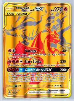 jumbo Reshiram & Charizard GX - SM247 Holo Promo Sun & Moon Promo Pokemon LP - Image 1