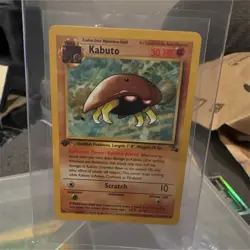 Wizards of the Coast Pokemon TCG Kabuto Fossil 50/62 1st Ed Regular Common 1999 - Image 1