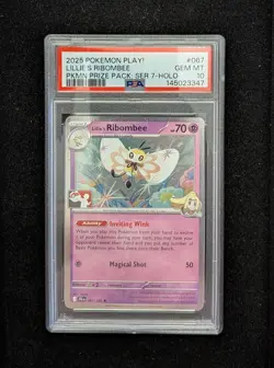 2025 POKEMON PLAY! POKEMON PRIZE PACK: SERIES 7 HOLO LILLIE'S RIBOMBEE PSA 10 - Image 1