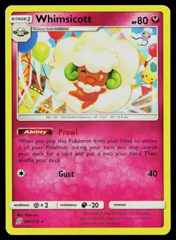 Pokemon Card Unified Minds Whimsicott 144/236 Rare - Image 1