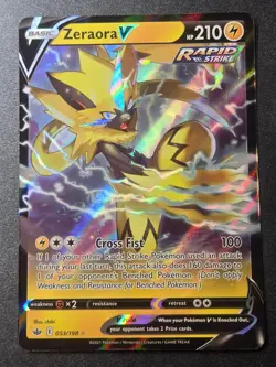 Zeraora V 053/198 NM Chilling Reign Holo V Rare Pokemon - Image 1