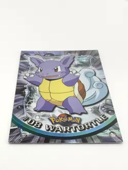 Wartortle #08 Holo Foil 1999 Pokemon Topps Black Logo Series 1 TV Animation LP - Image 3