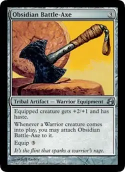 4x Obsidian Battle-Axe NM-Mint, English Morningtide MTG Magic - Image 1
