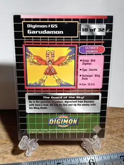 Digimon Card #65 Game Booster Vintage TCG -2000 BANDAI Digital monster (Dg01) - Image 2