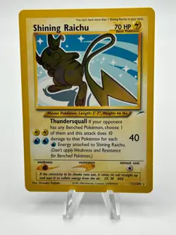 Pokemon TCG Shining Raichu Neo Destiny Holo Card 111/105 Unlimited Shiny Rare - Image 1