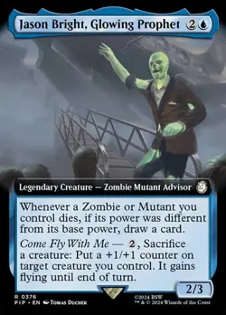 Jason Bright, Glowing Prophet - Extended Art PIP NM MTG - Image 1