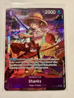 ONE PIECE Shanks (Alternate Art) OP13-065 Rare Foil Carrying On His Will Card - Image 1