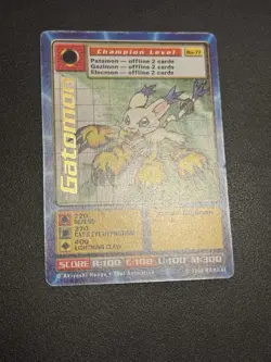 Digimon Gatomon BO-77 Gold Rare Digi Battle Series 2 Card Bandai 1999 - Image 4