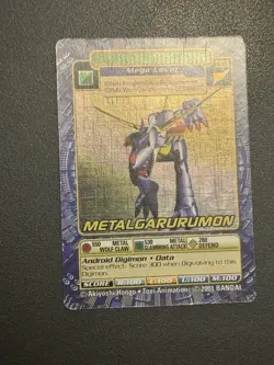 Metalgarurumon ST-85 Digimon 2001 Holo Vintage Bandai Card - Image 3
