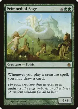 Primordial Sage NM/M Ravnica City Of Guilds Green Creature Spirit Mtg Magic - Image 1