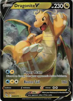 Dragonite V Holo Ultra Rare Pokemon GO 049/078 NM - Image 1