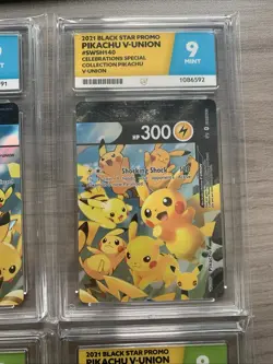 Pokemon TCG Pikachu V-Union SWSH 139/140/141/142 Black Star Promo Graded Ace 9 - Image 3