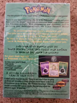 1999 Pokemon TCG Power Reserve Jungle Theme Deck Case Fresh, Factory Sealed - Image 2