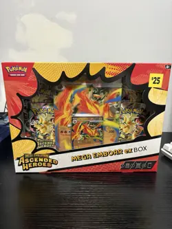 Pokemon Ascended Heroes Mega Feraligatr ex Box + Mega Emboar ex Box SEALED (2) - Image 2