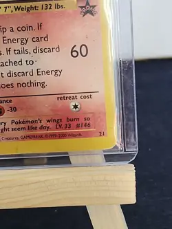 Moltres 21 Promo Wizards Black Star Promos Pokemon Heavy Play/Dmg - Image 3