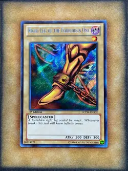 Yugioh Right Leg of the Forbidden One LCYW-EN302 Secret Rare 1st Ed NM - Image 1