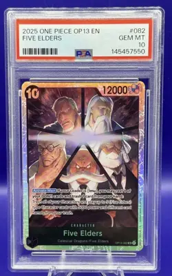 One Piece Five Elders SR OP13 Carrying On His Will PSA 10 - Image 1