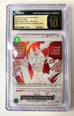 Go All Out From The Very Start!!! OP13-040 CGC 10 Pristine 2025 3rd One Piece - Image 1
