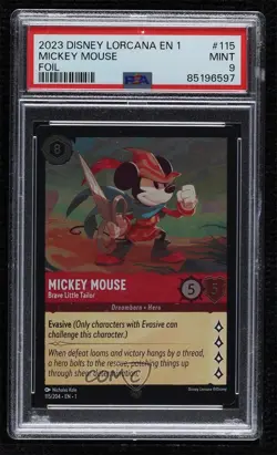 2023 Disney Lorcana The First Chapter 1 Foil Mickey Mouse - Brave Little Tailor - Image 1