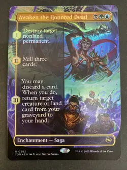 MTG Awaken the Honored Dead 383 NM Foil Borderless Tarkir Dragonstorm TDM - Image 1