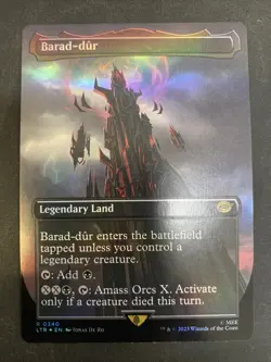 MTG Barad-dur 340 NM Borderless Foil Rare Universes Beyond Lord of the Rings LTR - Image 1