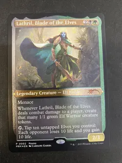 MTG Lathril Blade of the Elves 02 NM M Foil Etched Media Promo FREE SHIPPING! - Image 1