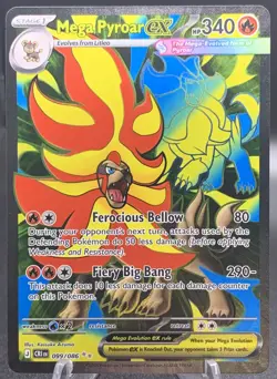 Mega Pyroar ex 099/086 UR - 2026 Pokemon Chaos Rising Full Art NM PACK FRESH - Image 1